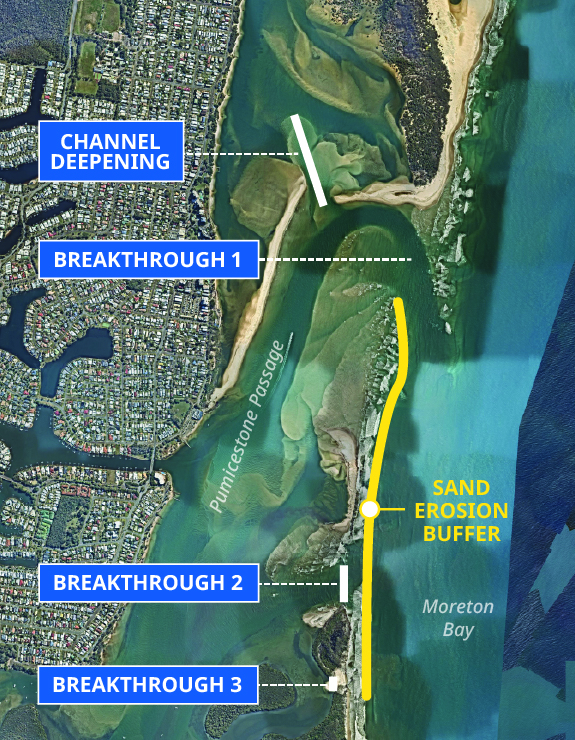 Location map – Emergency works site at Woorim Park, Golden Beach